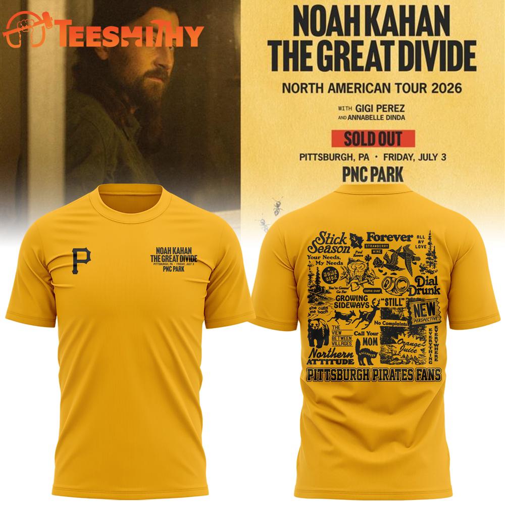 Pittsburgh Pirates x Noah Kahan Dark 2026 Limited Edition Special New 3D Shirt