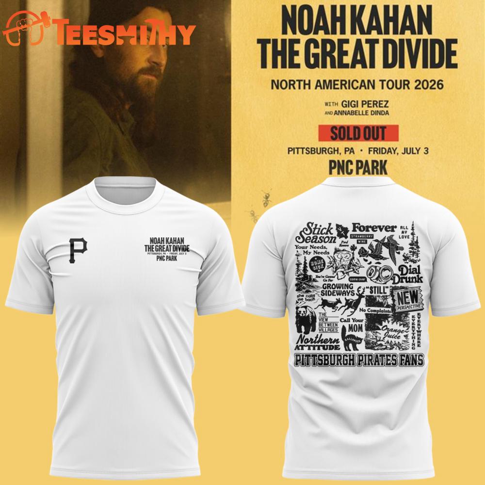 Pittsburgh Pirates x Noah Kahan Dark 2026 Limited Edition White T Shirt