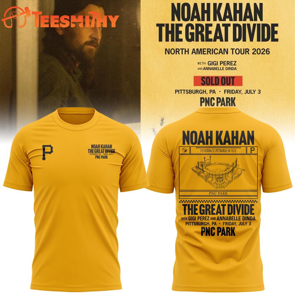 Pittsburgh Pirates x Noah Kahan Dark 2026 Limited Edition Yellow T Shirt