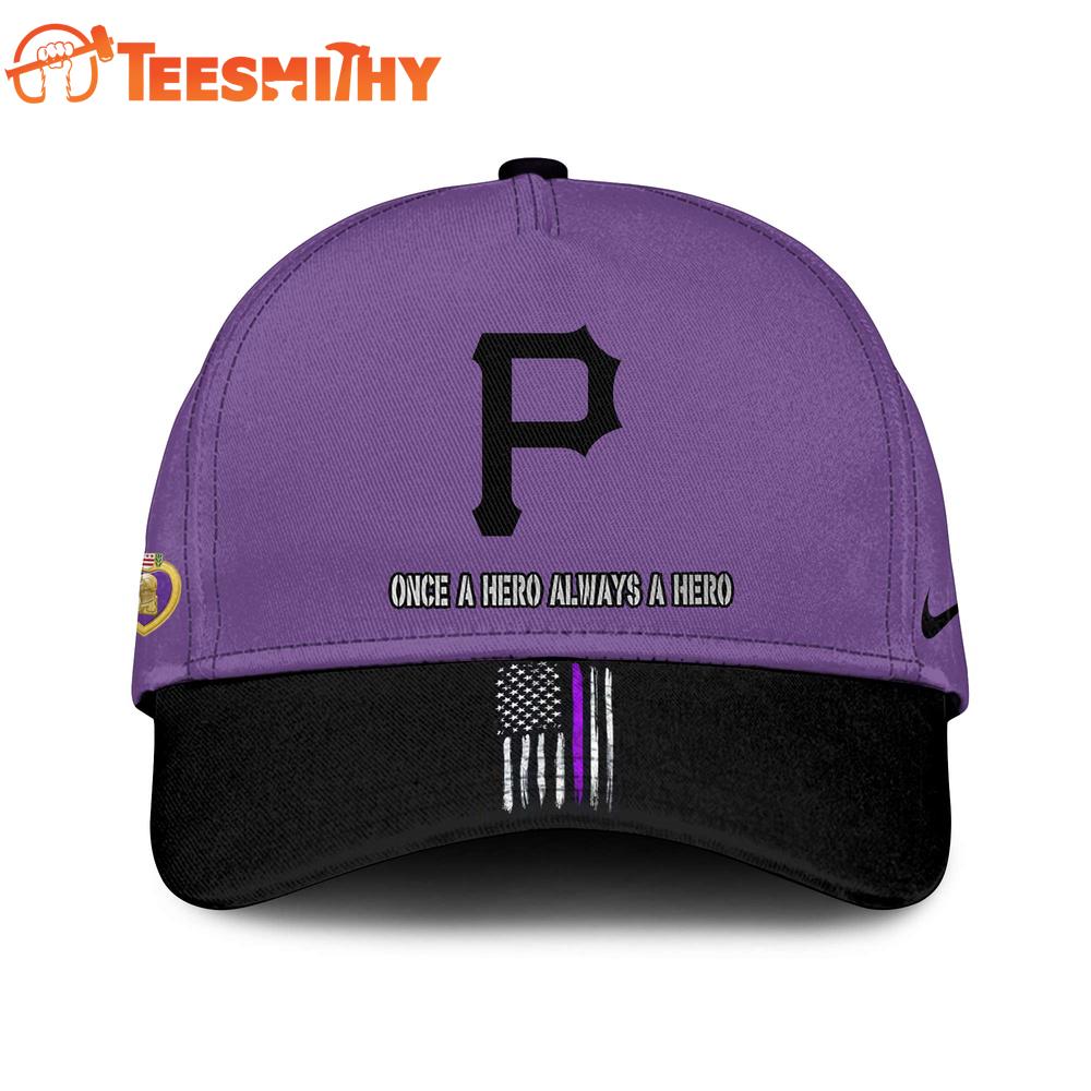 Pittsburgh Pirates x Purple Heart Day New Design Baseball Cap