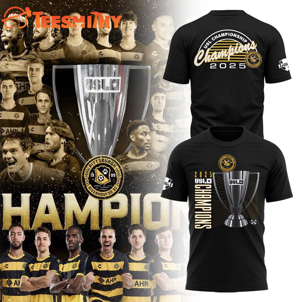 Pittsburgh Riverhounds 2025 Champions Limited Edition T Shirt