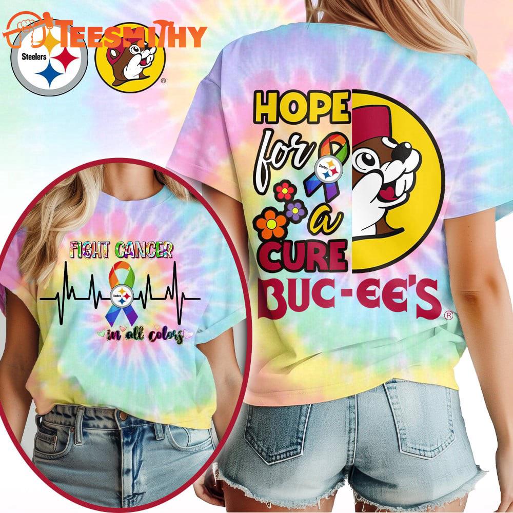 Pittsburgh Steelers 2025 NFL Buc-ee's Cancer Awareness All Over Printed Shirt Pittsburgh Steelers 2025 NFL Buc-ee's Cancer Awareness All Over Printed Shirt