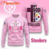 Pittsburgh Steelers 2025 NFL My God Is Stronger Than Breast Cancer Chritmas Sweater