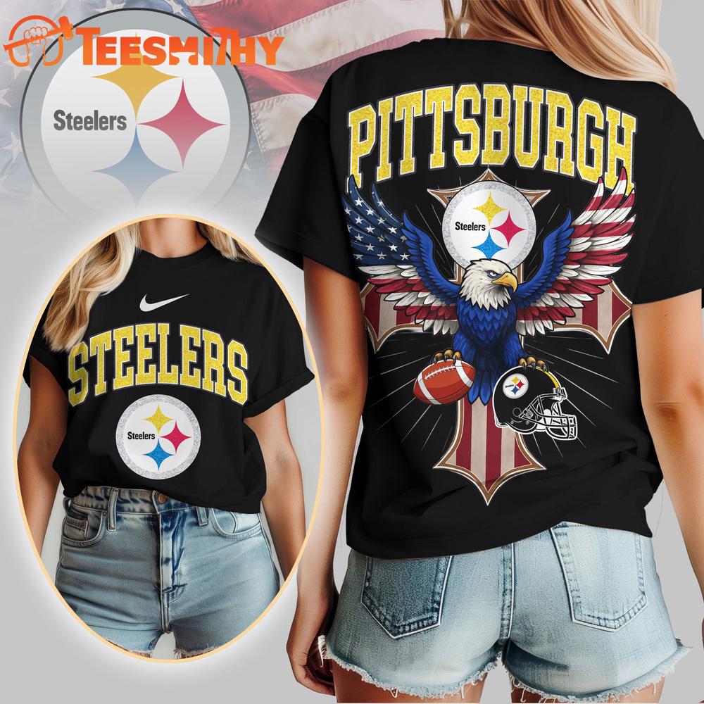 Pittsburgh Steelers 2026 NFL Freedom Eagle All Over Print Shirt