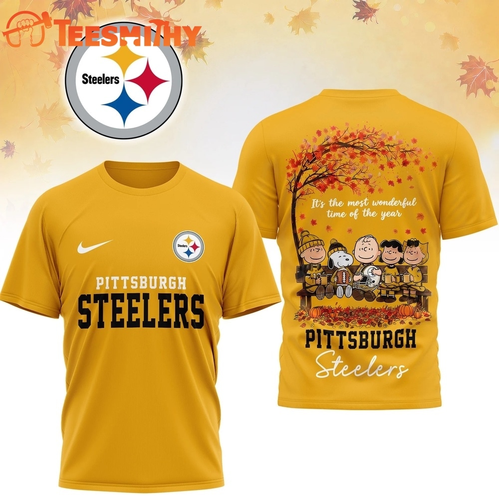 Pittsburgh Steelers 2026 NFL Snoopy Peanut It's the Most Wonderful Time of the Year 3D Shirt