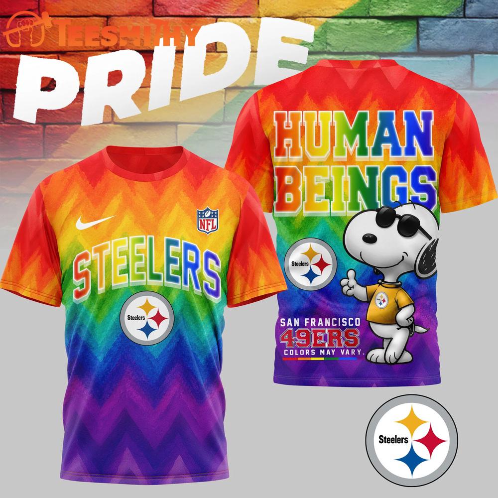 Pittsburgh Steelers 2026 NFL Snoopy Rainbow Pride Limited 3D Shirt