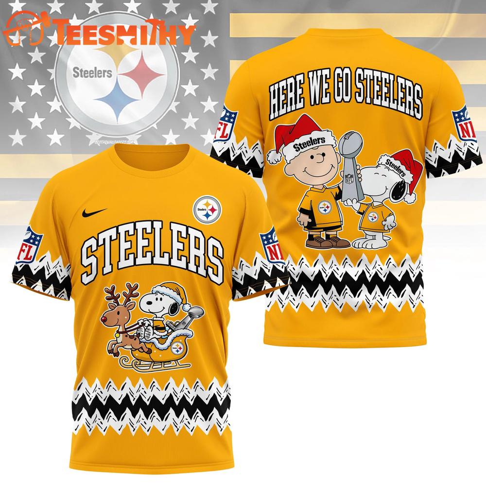 Pittsburgh Steelers 2026 NFL Snoopy Super Bowl Holiday Limited 3D Shirt