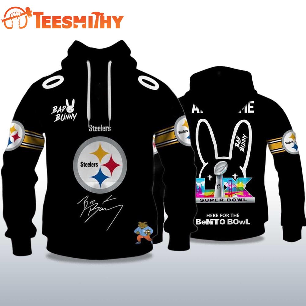 Pittsburgh Steelers Football Bad Bunny Super Bowl LX 2026 Hoodie Shirt