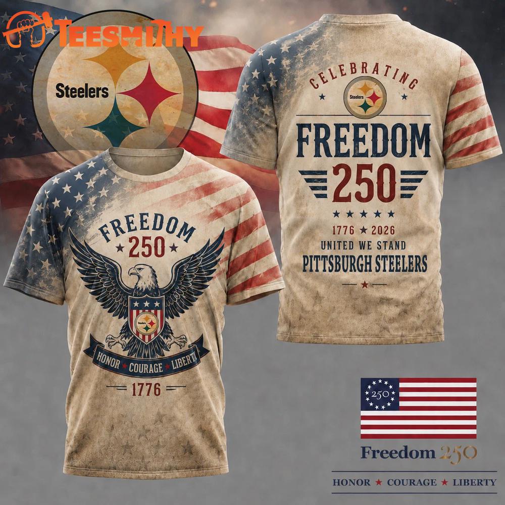 Pittsburgh Steelers NFL Ameica Freedom 250 Patriotic Limited 3D Shirt