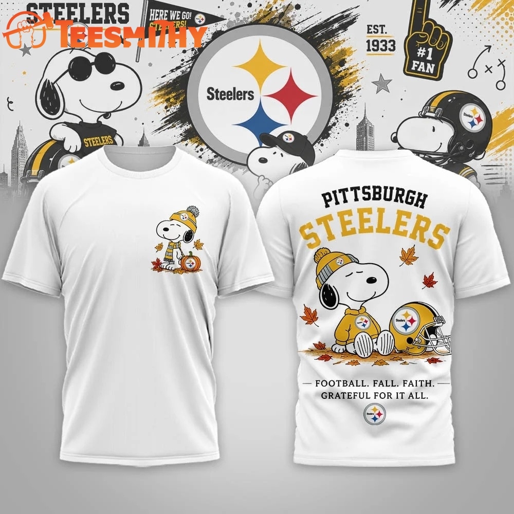 Pittsburgh Steelers NFL Snoopy Fall Game Day Beagle 3D Shirt