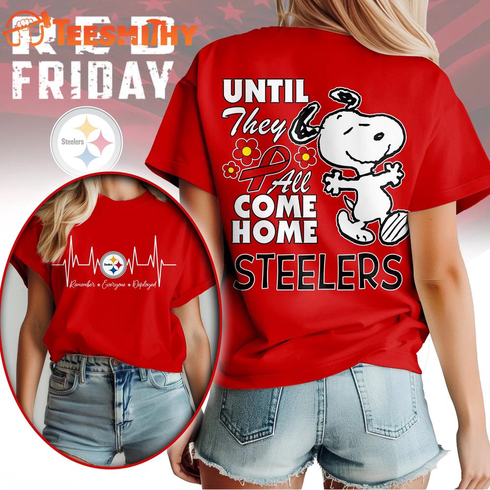 Pittsburgh Steelers NFL Snoopy Red Friday Unisex 3D Shirt