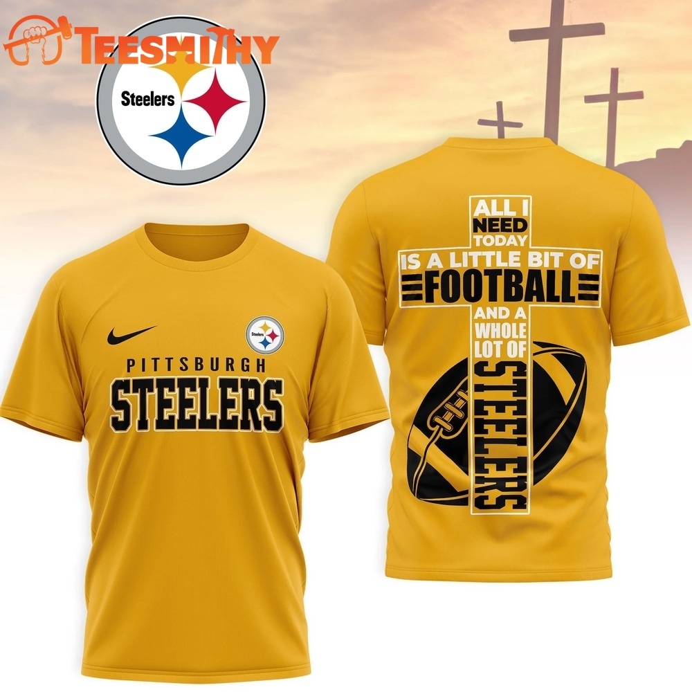 Pittsburgh Steelers NFL Whole Lot of Football Christian Cross 3D Shirt