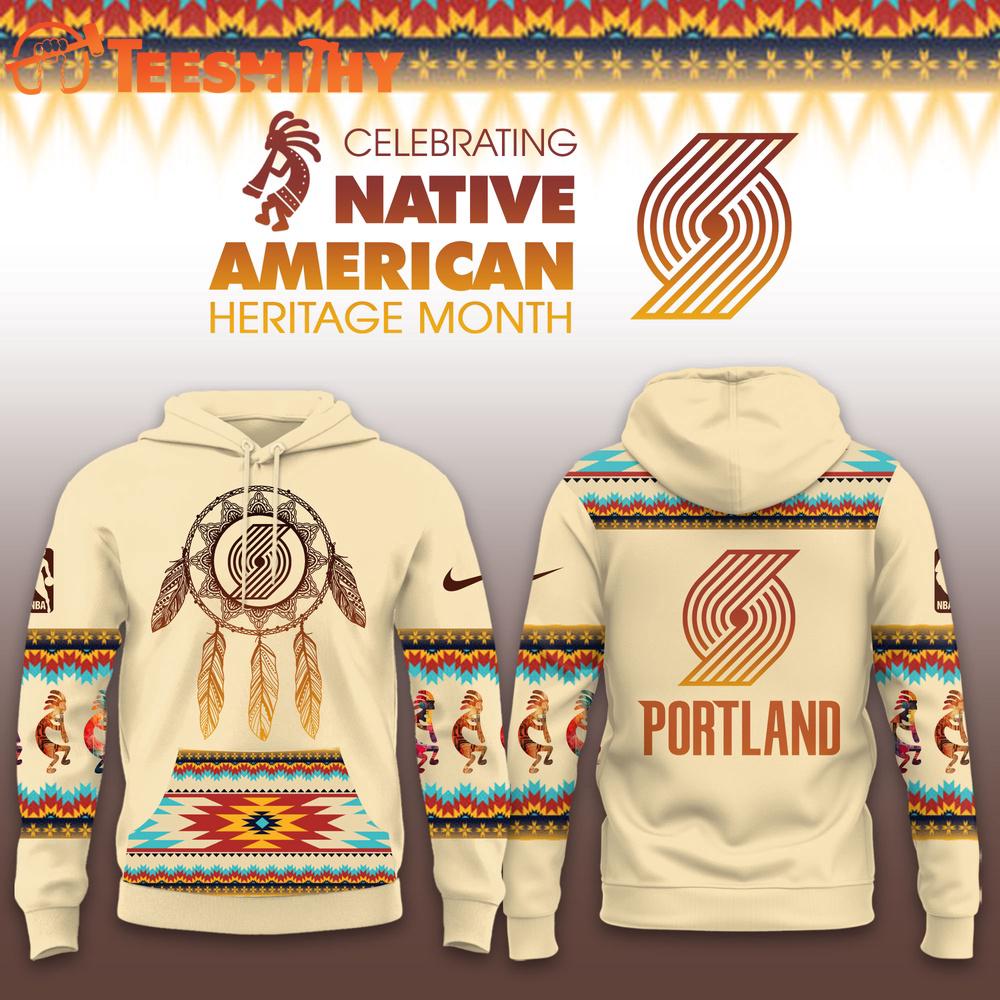 Portland Trail Blazers NBA Native American Heritage Limited Edition Hoodie Shirt