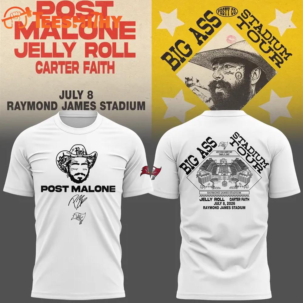 Post Malone x Tampa Bay Buccaneers 2026 White T Shirt