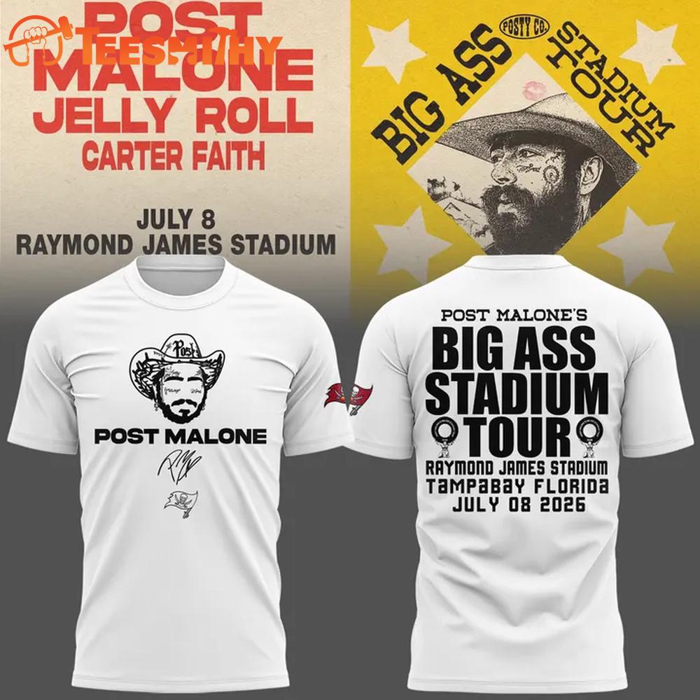 Post Malone x Tampa Bay Buccaneers Big Ass Tour 2026 T Shirt