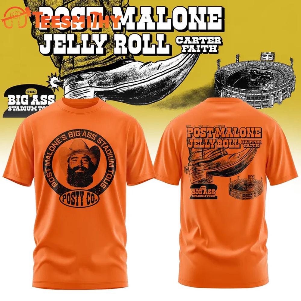 Post Malone x UConn Huskies Football THE BIG ASS Stadium Tour Part 2 Limited T Shirt