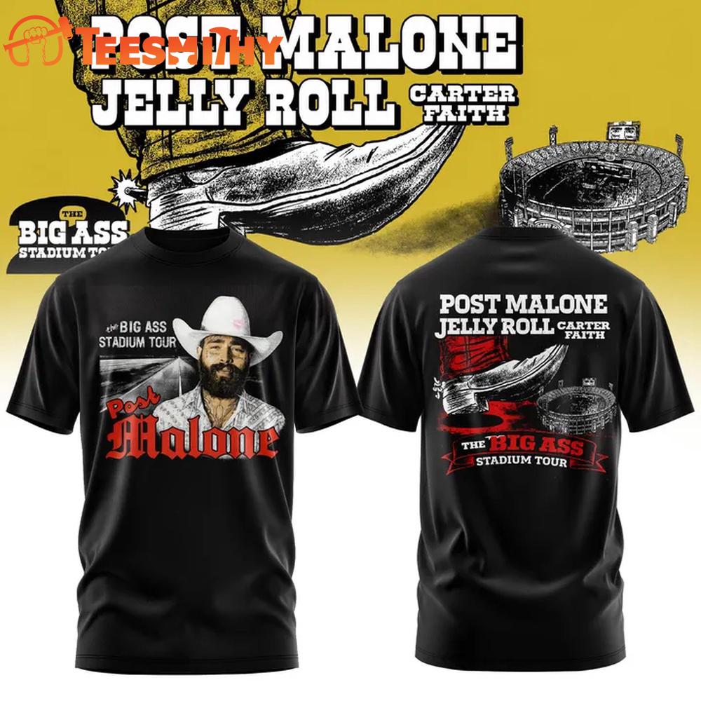 Post Malone x UConn Huskies Football THE BIG ASS Stadium Tour Part 2 Special New T Shirt