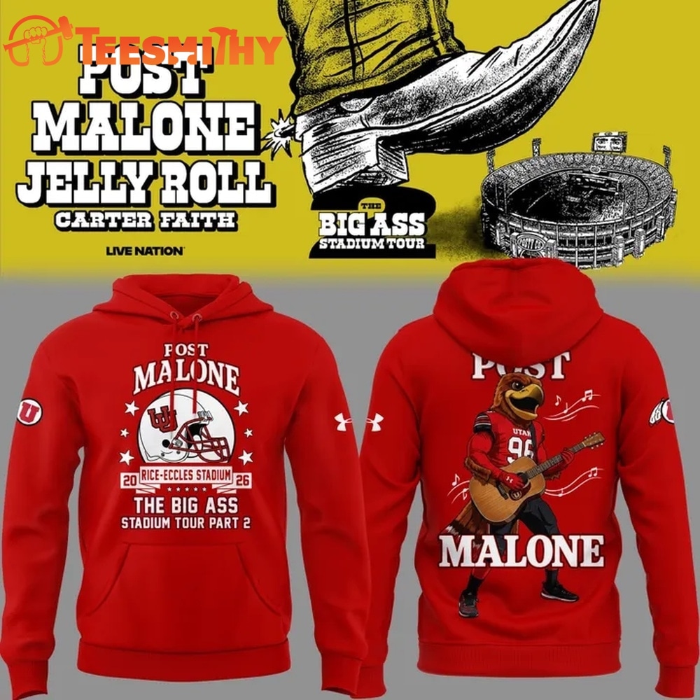Post Malone x Utah Utes Mascot Football THE BIG ASS Stadium Tour Part 2 Hoodie
