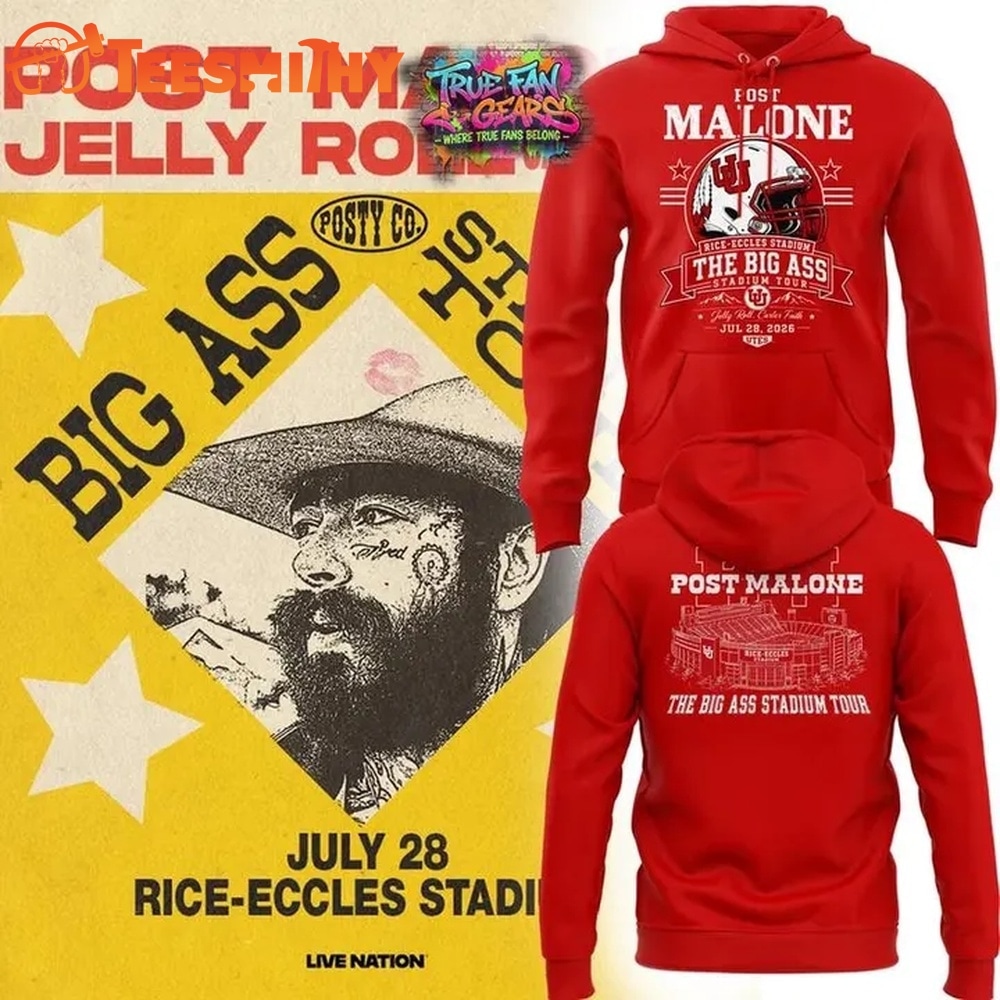 Post Malone x Utah Utes Mascot Football THE BIG ASS Stadium Tour Part 2 Red Hoodie