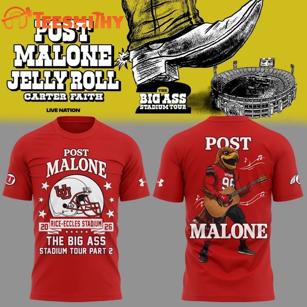 Post Malone x Utah Utes Mascot Football THE BIG ASS Stadium Tour Part 2 T Shirt
