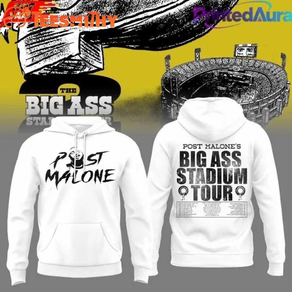 Post Malone x Utah Utes Mascot Football THE BIG ASS Stadium Tour Part 2 White Hoodie