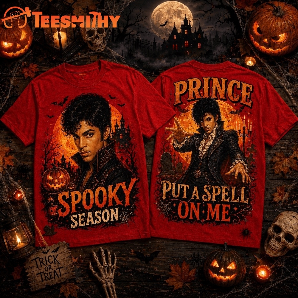 Prince Halloween Moon Vintage Portrait Who Love Spooky Season 2026 3D Shirt