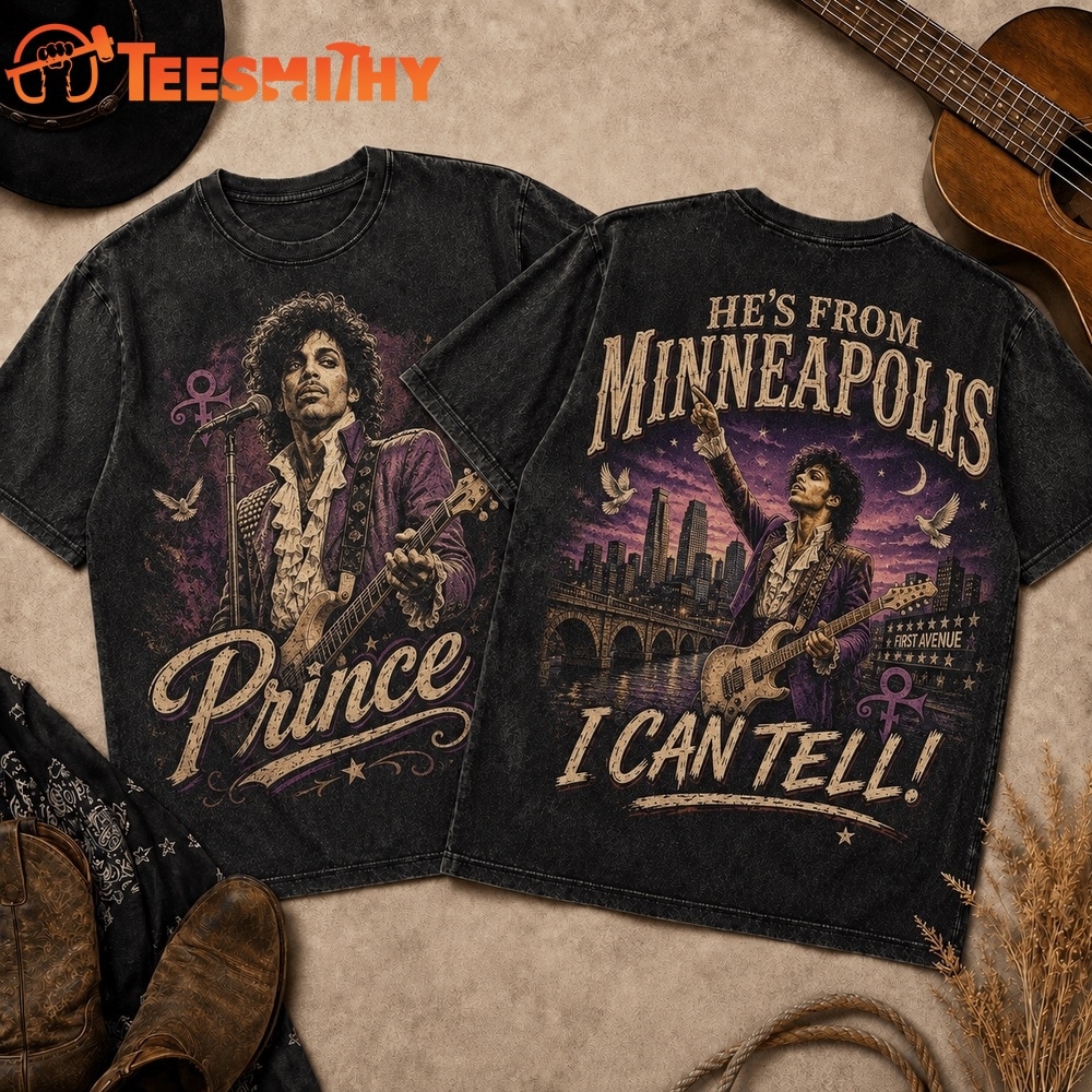 Prince Purple Jacket Portrait Vintage Tour 3D Shirt