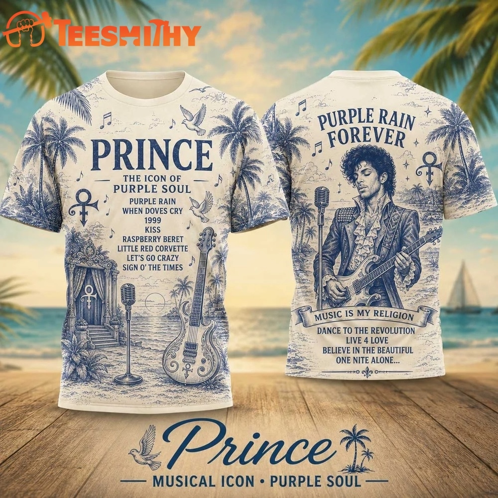 Prince Purple Rain Forever Vintage Photo 3D Shirt