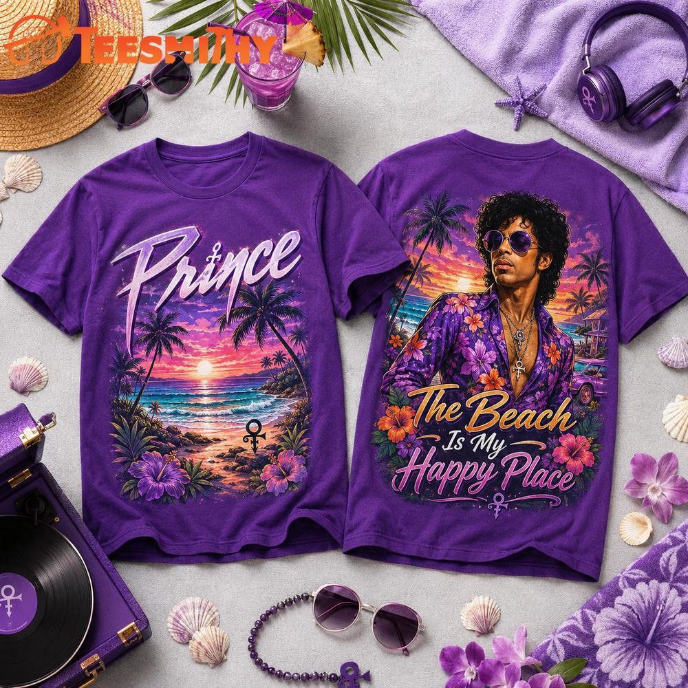 Prince The Beach Is My Happy Place 3D Shirt