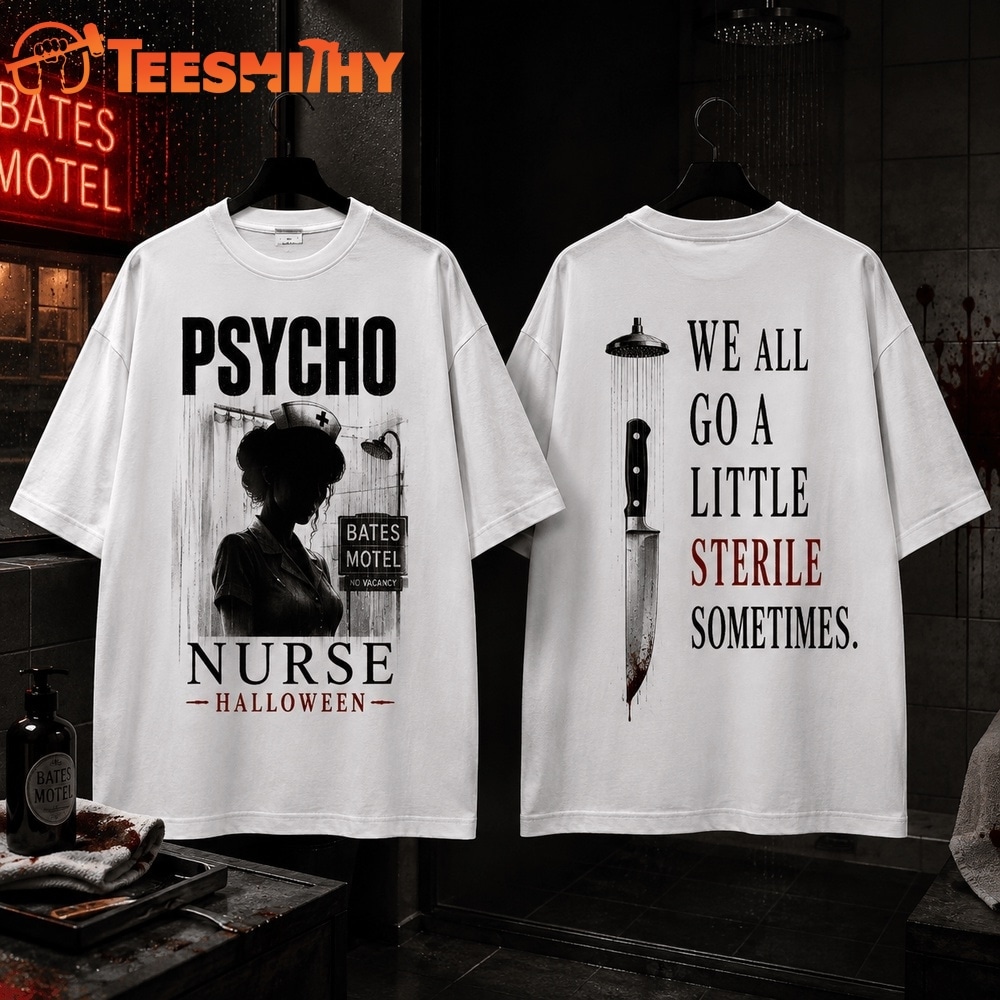 Psycho Nurse Bates Motel Halloween 3D Shirt