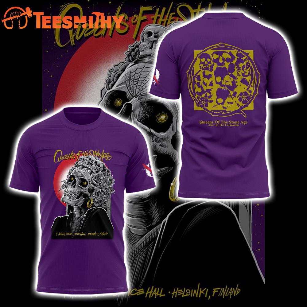 Queens of the Stone Age Alive In The Catacombs Tour 2025 Limited Edition 3D Shirt