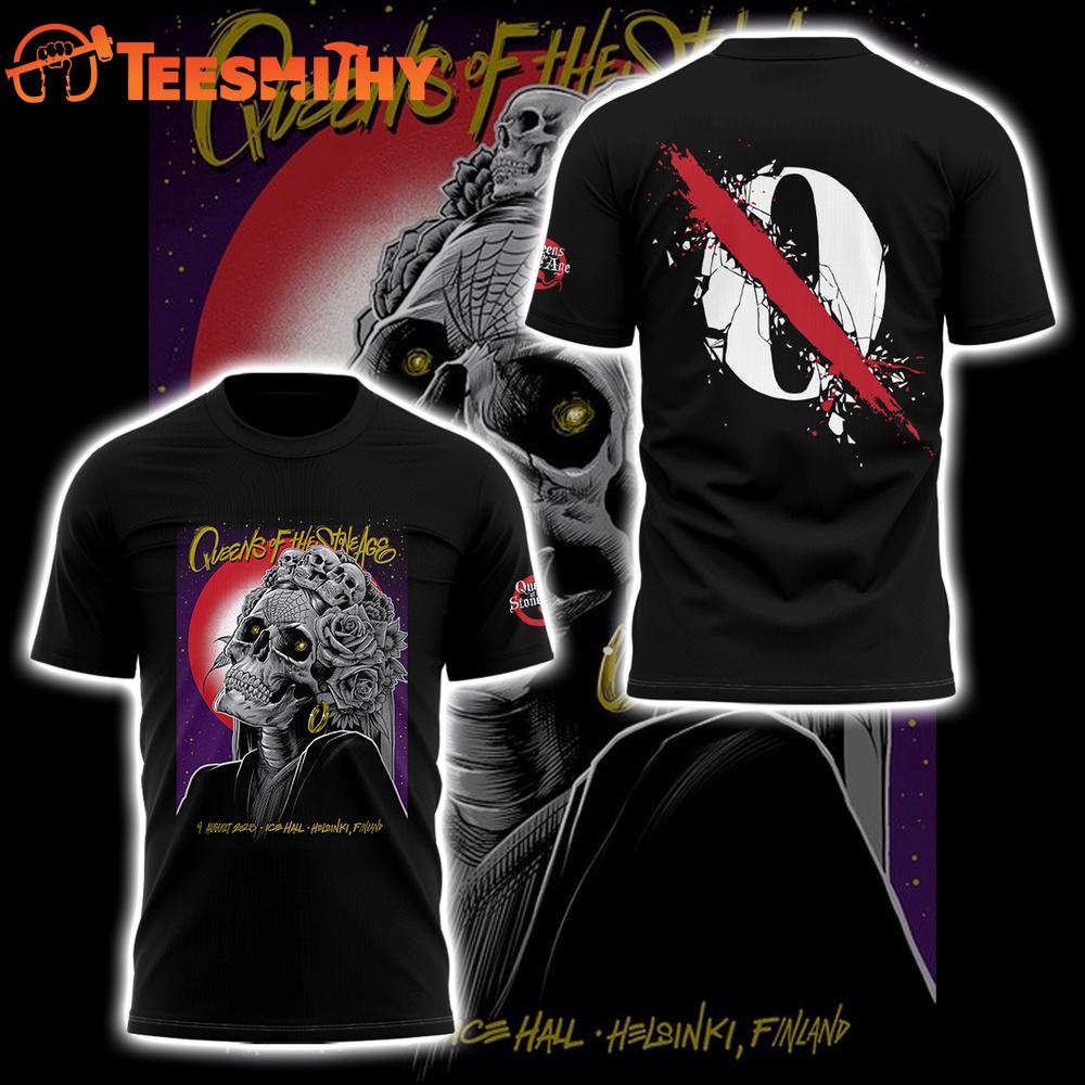 Queens of the Stone Age Alive In The Catacombs Tour 2025 New T Shirt