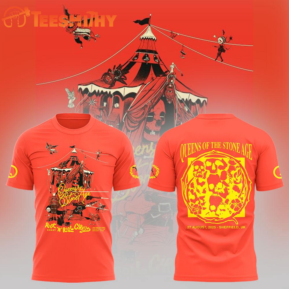 Queens of the Stone Age Aug 27 2025 Don Valley Bowl Sheffield Tour 3D Printed Shirt