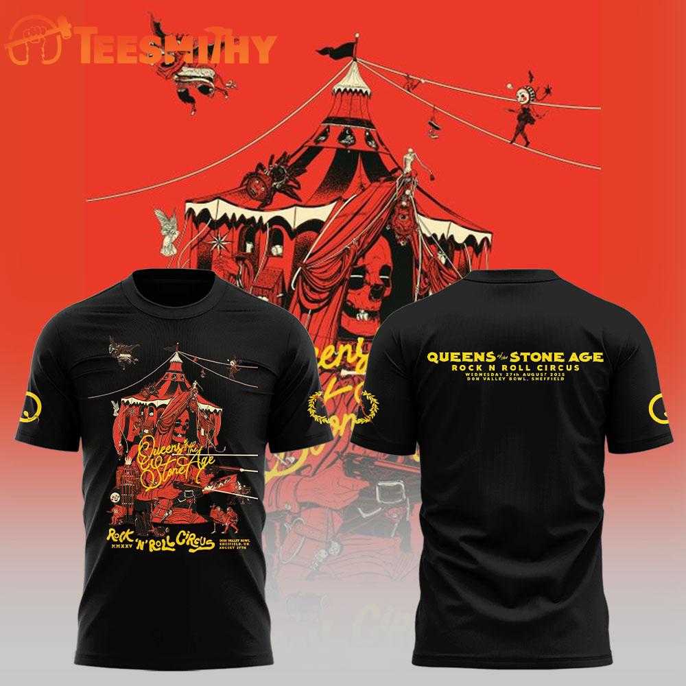 Queens of the Stone Age Aug 27 2025 Don Valley Bowl Sheffield Tour Black Shirt