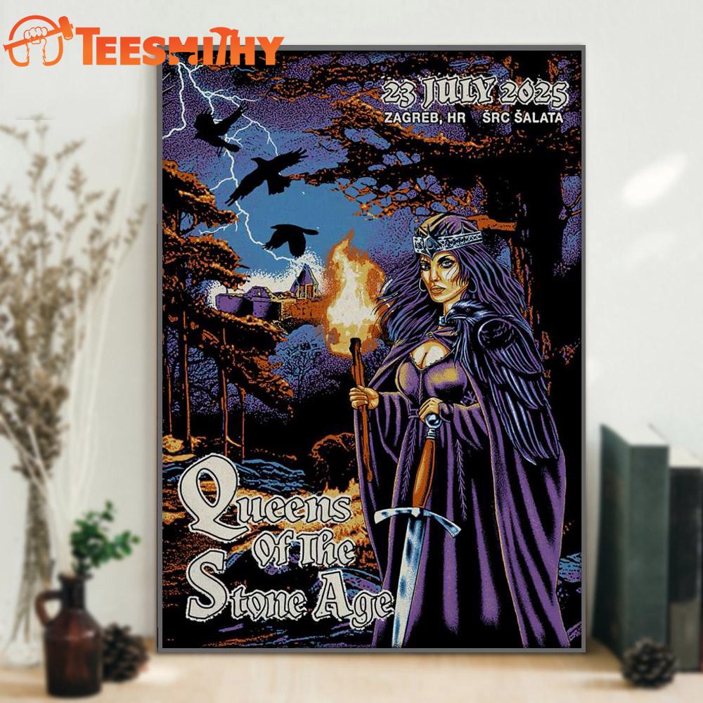Queens Of The Stone Age Jul 23 2025 In Zagreb Croatia Poster Canvas Art