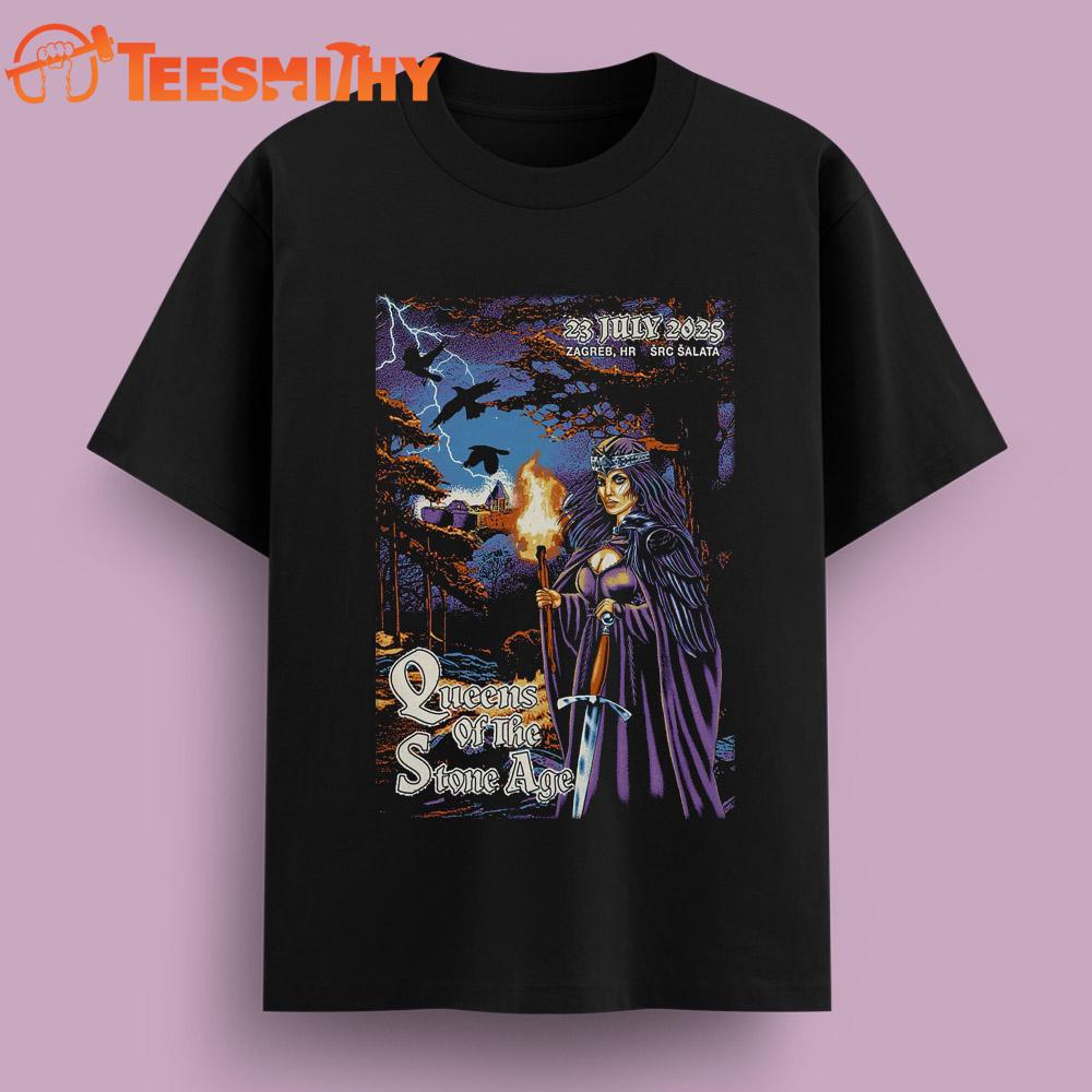 Queens Of The Stone Age Jul 23 2025 In Zagreb Croatia T Shirt