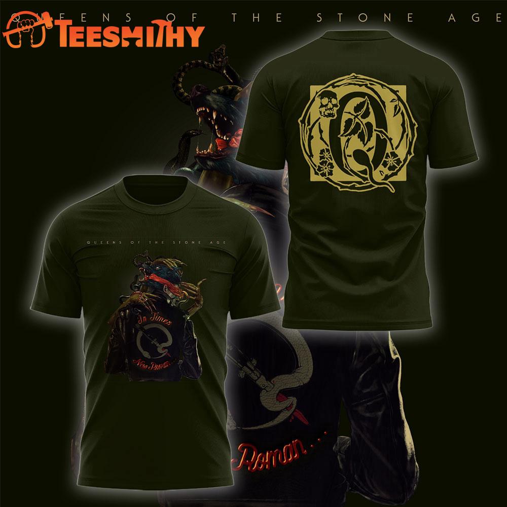 Queens of the Stone Age World Tour 2025 Navy 3D Shirt