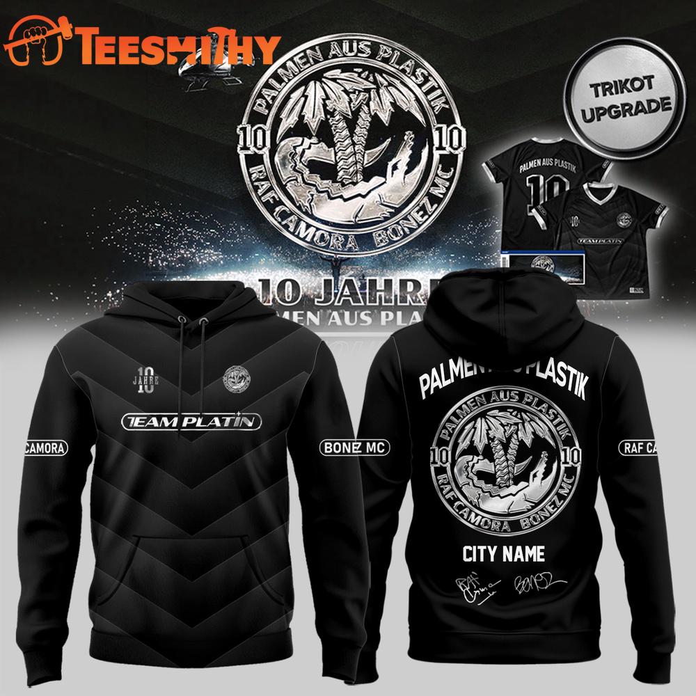 RAF Camora & Bonez MC 10 Jahre Palmen aus Plastik Tour 2026 Signature Custom City Name Hoodie