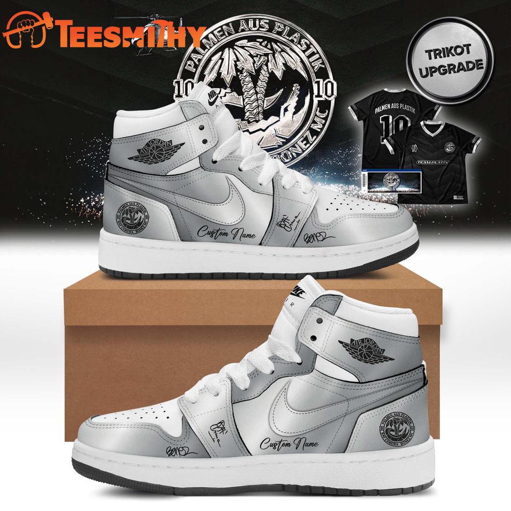 RAF Camora & Bonez MC 10 Jahre Palmen aus Plastik Tour 2026 Signed Air Jordan 1 Hightop Shoes