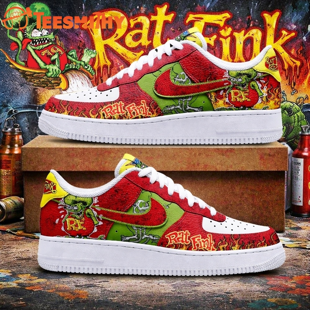 Rat Fink Hot Rod Art Custom Air Force 1 Shoes Sneakers