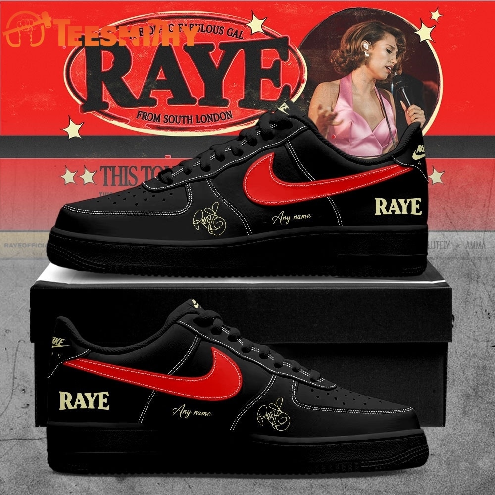RAYE This Tour May Contain New Music Tour 2026 Custom Black Air Force 1 Shoes