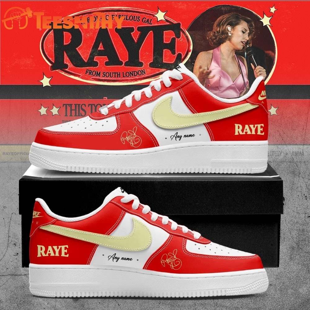 RAYE This Tour May Contain New Music Tour 2026 Custom Red Air Force 1 Shoes
