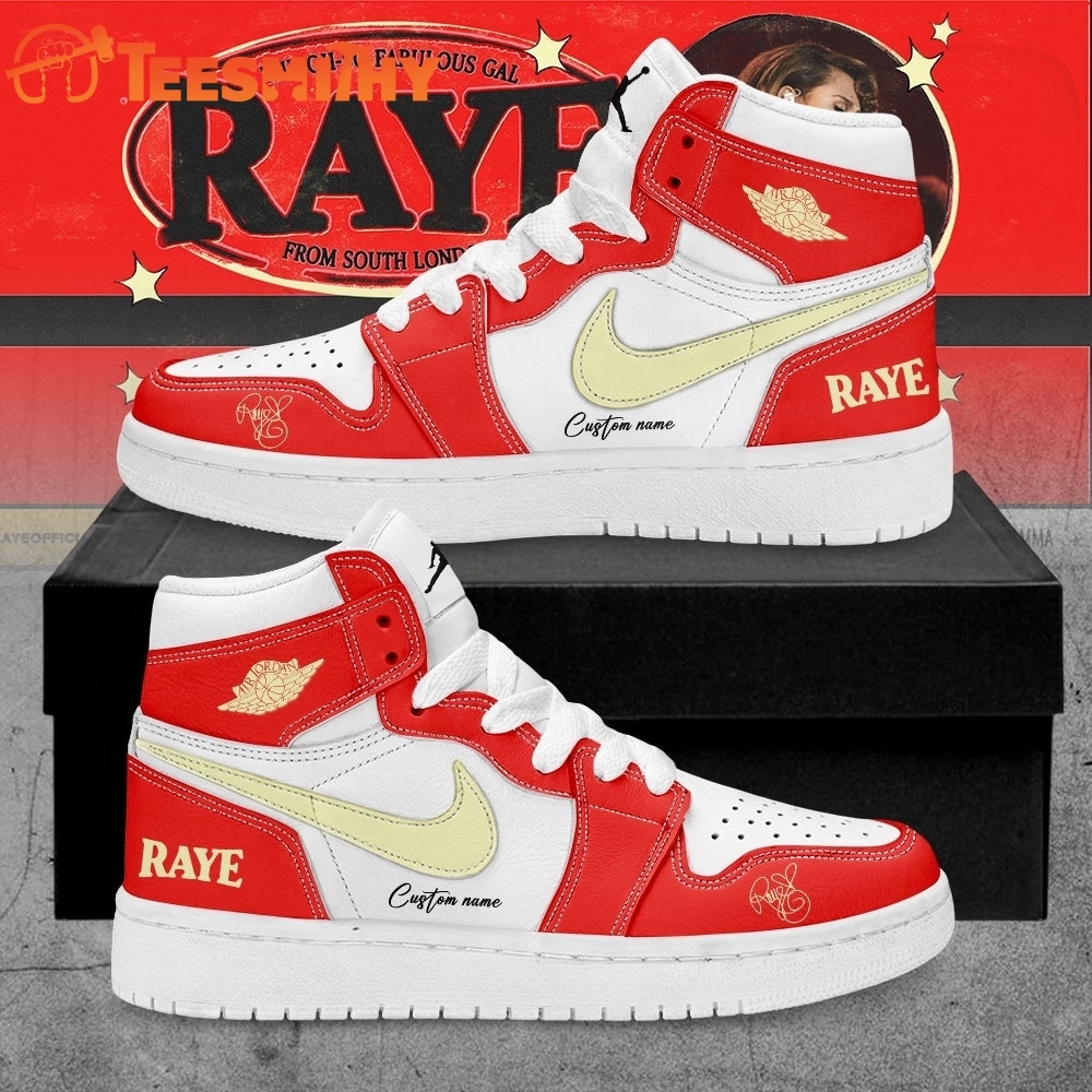 RAYE This Tour May Contain New Music Tour 2026 Custom Red Air Jordan 1 Shoes