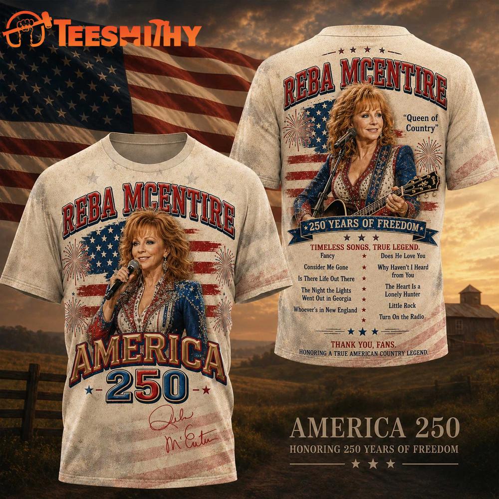Reba Mcentire America Honoring 250 Years of Freedom 2026 T Shirt