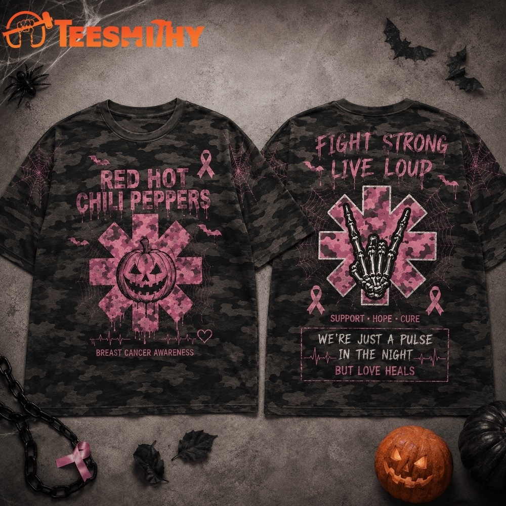 Red Hot Fight Club Halloween Camo Breast Cancer Awareness 3D Shirt