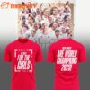 Red Roses 2025 Women’s Rugby World Cup Champions Red T Shirt