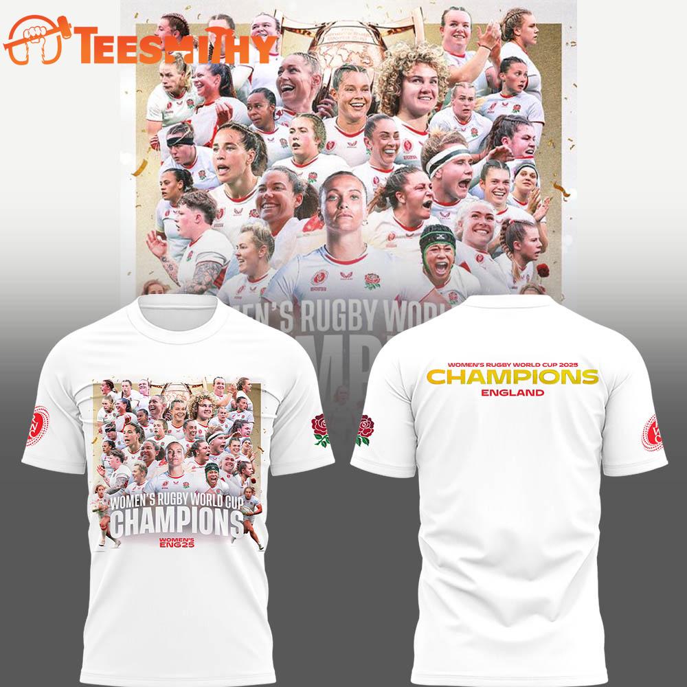Red Roses 2025 Women’s Rugby World Cup Champions T Shirt