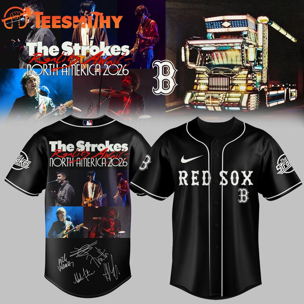 Red Sox x The Strokes Reality Awaits North America 2026 Signature Baseball Jersey