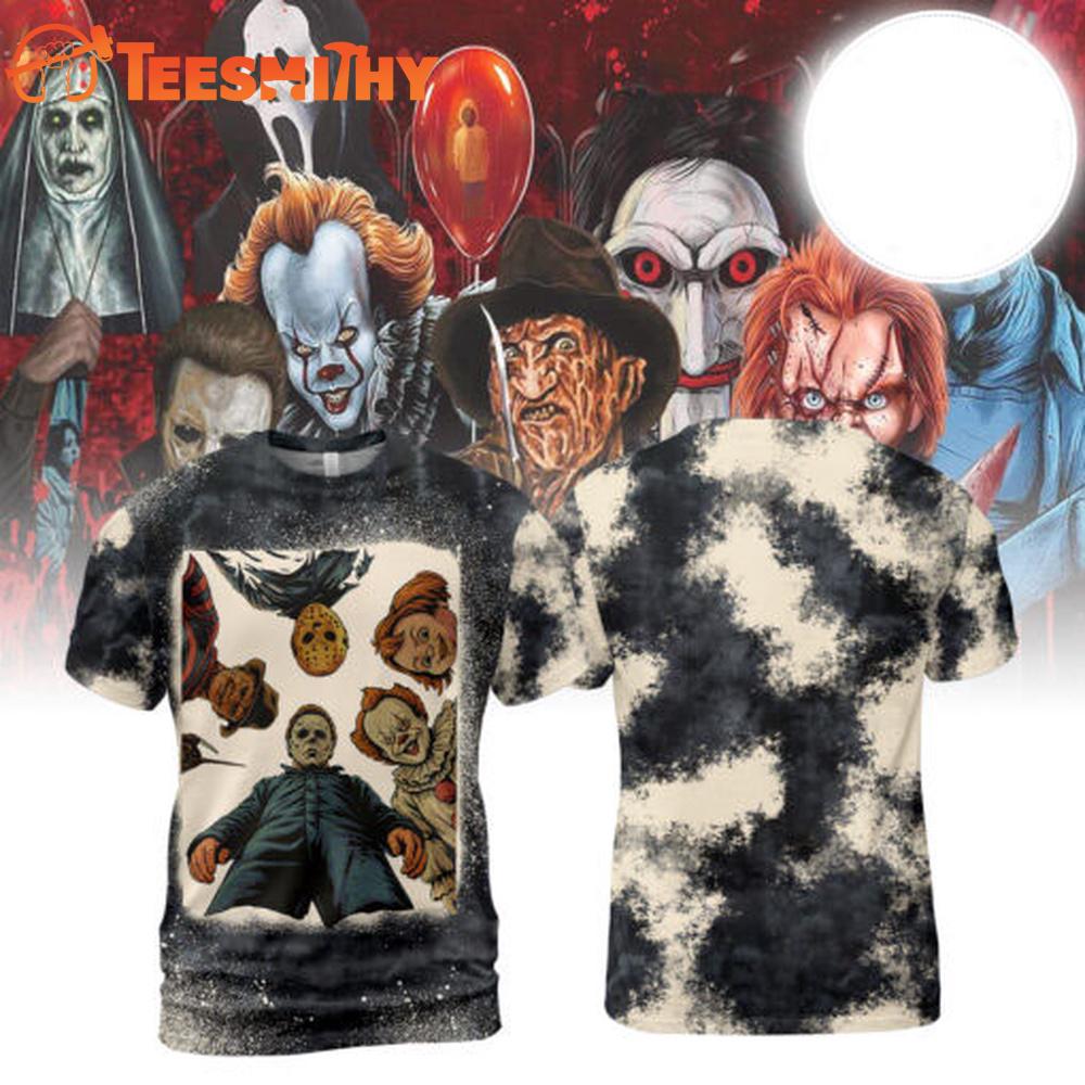 Retro Halloween Horror Characters Movies 3D Shirt