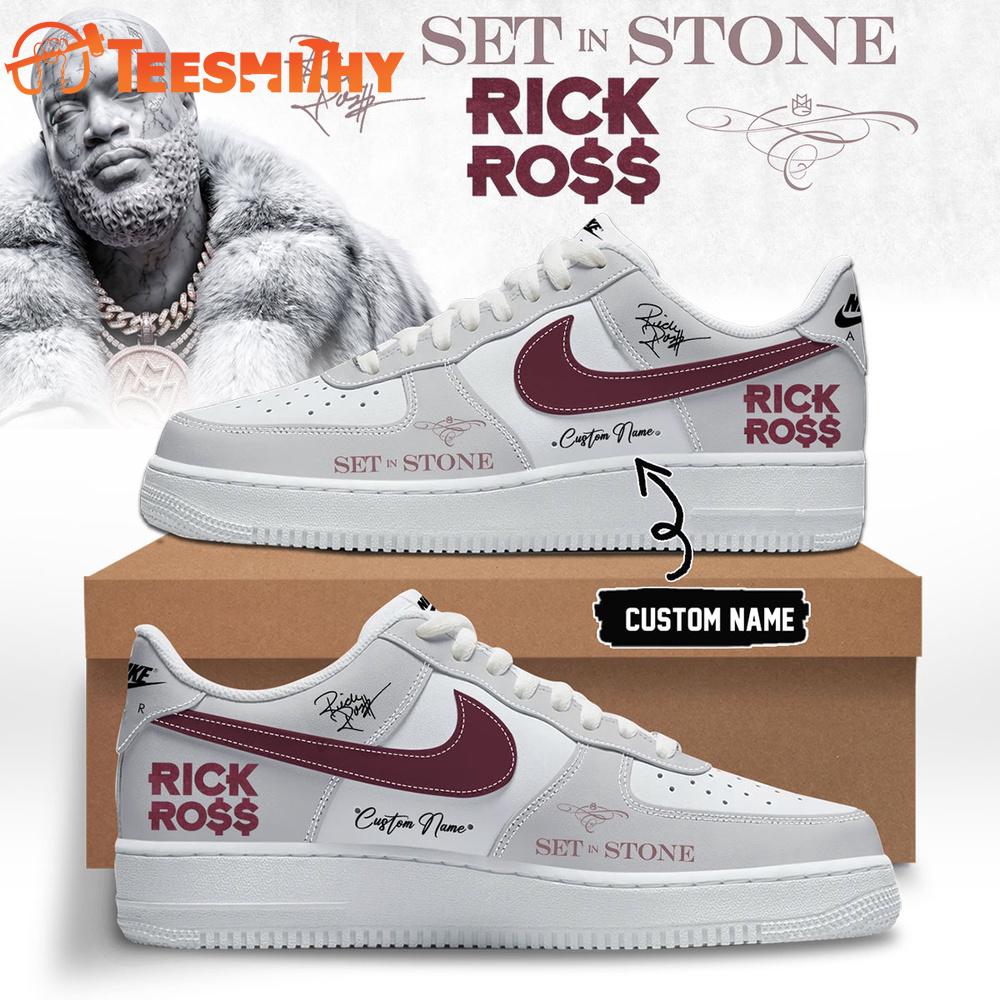 Rick Ross Set In Stone Album 2026 Signature Air Force 1 Shoes Sneaker